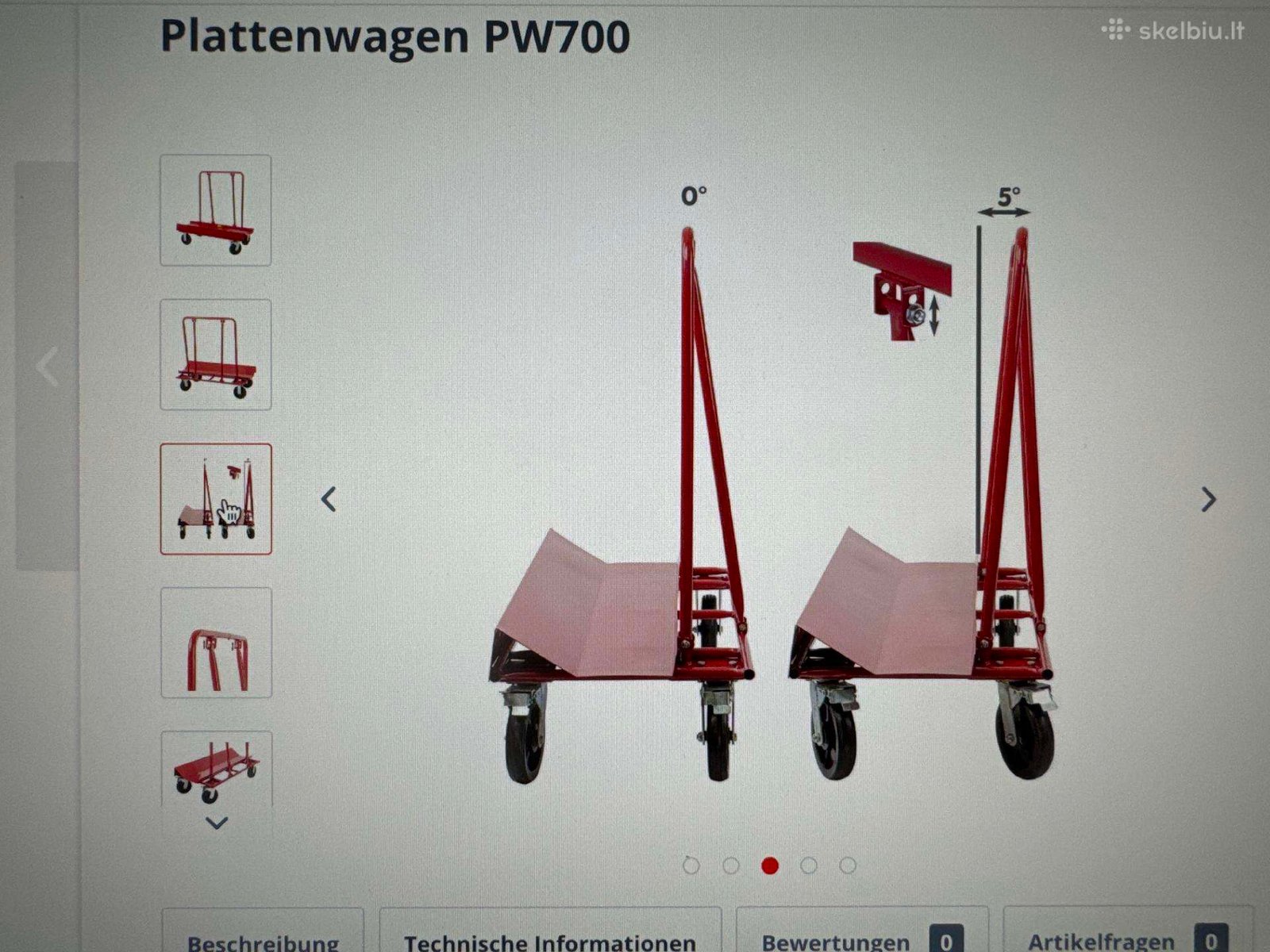 Plokščių transportavimo vežimas Pw700 - Image 2